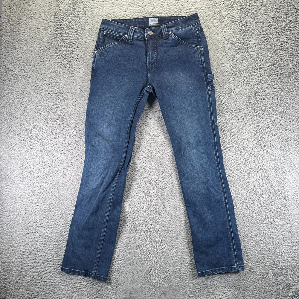 Ridgecut Jeans Women's‎ 8 Blue Cotton Denim Straight Leg Carpenter Faded Stretch